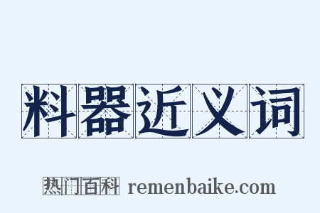 料器近义词是什么意思的图片